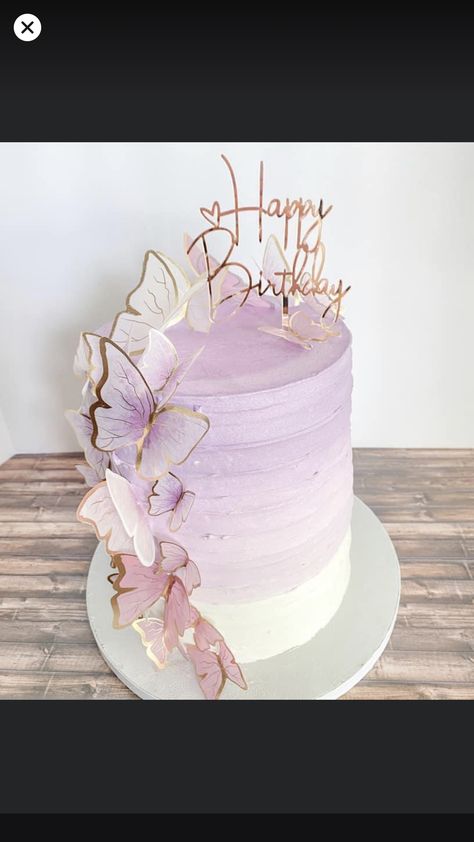 Γενέθλια Mickey Mouse, Butterfly Themed Birthday Party, Butterfly Birthday Cakes, Purple Cake, Butterfly Birthday Party, Purple Cakes, Elegant Birthday Cakes, Ombre Cake, Lost 100 Pounds