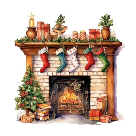 Page 9 | Fireplace Watercolour Images - Free Download on Freepik Fireplace Drawing, Christmas Ephemera, Christmas Artwork, Christmas Mantle, Christmas Fireplace, Watercolor Images, Christmas Drawing, Christmas Illustration, Christmas Clipart