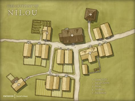 Small Village Map, Fantasy City Map, Village Map, The Outpost, Fantasy Town, Fantasy World Map, Battle Map, Map Making, Tabletop Rpg Maps