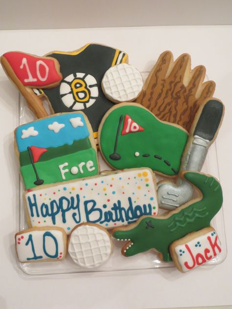 Happy Gilmore themed cookies Gilmore Birthday, Creative Sweets, Happy Gilmore, Themed Cookies, Birthday Themes, Adam Sandler, Party Stuff, 1st Bday, Birthday Theme