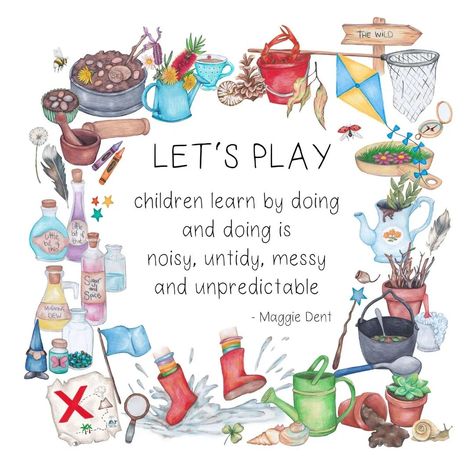 This quote by Maggie Dent is a great reminder that play is the work of the child. Through play, children can discover their own interests, abilities and limitations; they imagine, investigate and explore. They develop memory skills, build vocabulary and learn new skills and knowledge. I've added this to my Early Learning Resources section of my website and it's available with lots of others as a digital download. Play Based Learning Quotes, Quotes About Play, Toy Library, Play Quotes, Learn New Skills, Vocabulary Building, Learning Quotes, Play Based, Play Based Learning