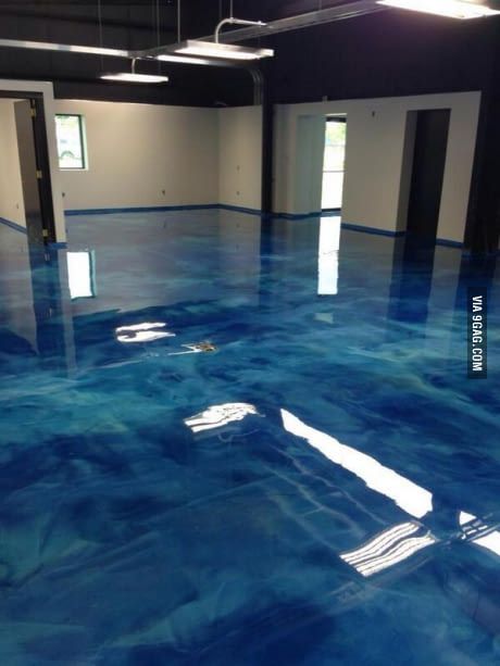 Epoxy 3d, Decoration Beton, Acid Stain, Concrete Stained Floors, Concrete Contractor, Blue Floor, Basement Flooring, Concrete Floor, Epoxy Floor