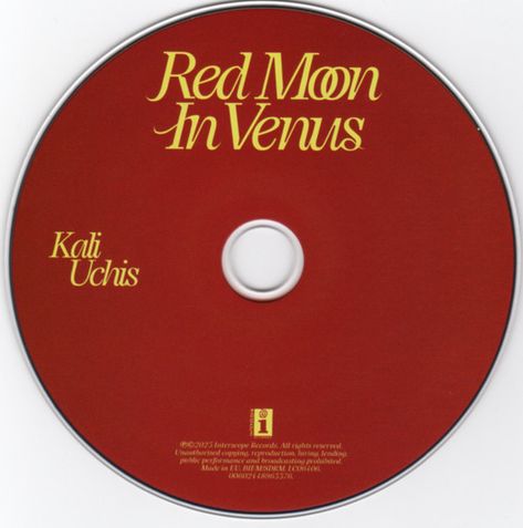 Red Moon In Venus Kali Uchis, Kali Uchis Vinyl, Melanie Martinez Cd, Jeep Baby, Vinyl Artwork, The Marías, Online Scrapbook, Cd Design, Circle Painting