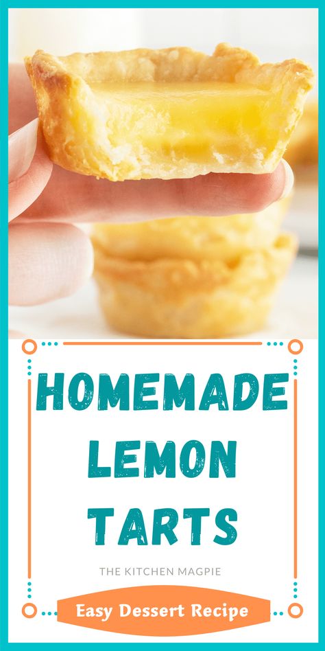 Lemon Tartlets Recipe, Tart Shells Recipe, Mini Lemon Tarts, Lemon Tartlets, Pudding Tart, Lemon Tarts, Lemon Tart Recipe, Tartlets Recipe, Lemon Pie Filling