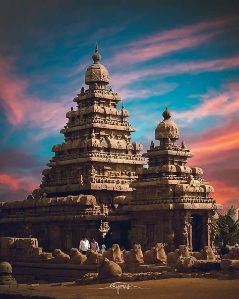 Shore Temple, Pallava Dynasty, Travel Scandinavia, Temple India, Spiritual Travel, Indian Temple Architecture, Temple Photography, Ancient Indian Architecture, Durga Painting