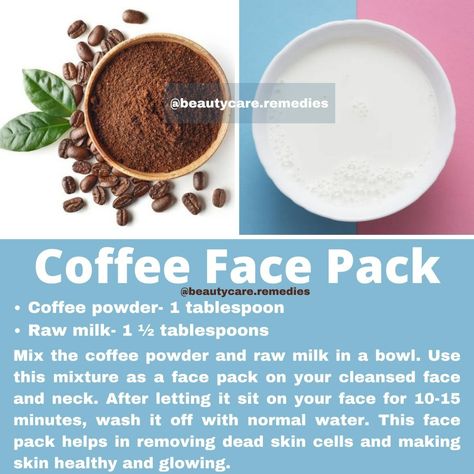 Face Pack With Coffee Powder, Coffee Face Pack, Forehead Bumps, Seasonal Skincare, Coffee Facial, Coffee Mask, Coffee Face Mask, Acne Overnight, Clear Healthy Skin