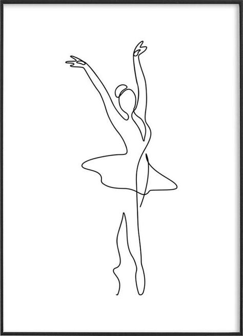 Dancer Line Art, Ballerina Sketch, Dancer Tattoo, Dance Logo, Bicycle Tattoo, Ballet Painting, Dibujo Simple, Dancers Art, Ballet Art