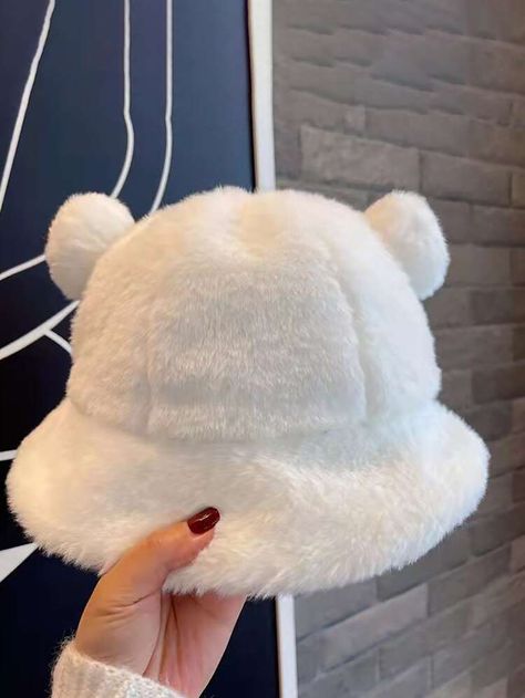 Fluffy Hats, Cute Bucket Hats, Women Bucket Hat, Cute Bucket Hat, Fluffy Hat, Kawaii Hat, White Hats, Fuzzy Bucket Hat, Fluffy Bucket Hat