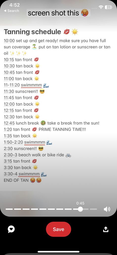 Tan Schedule At Home, Tan Routine Pool, Tanning Schedule At Home, Tanning Schedule For Pool, How To Tan Faster In The Sun, Tanning Tips In The Sun, Sun Tanning Tips, Beach Routine, Tanning Schedule