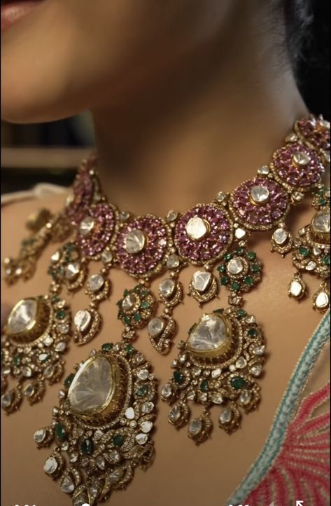 Bridal Jewelry Sets Brides, Diamond Pendant Jewelry, Indian Wedding Jewelry Sets, Bridal Necklace Designs, Exotic Jewelry, Indian Bridal Jewelry Sets, Fancy Jewelry Necklace, Bridal Jewellery Design, Bridal Choker