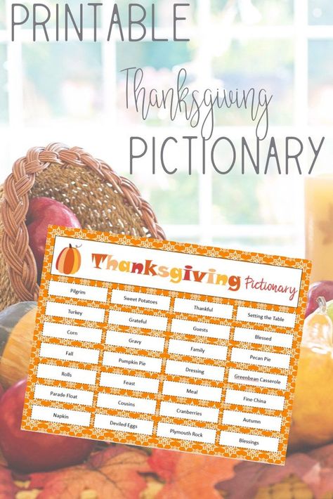 Free printable Thanksgiving pictionary words! Perfect Thanksgiving game for kids, adults, and everyone in between! Thanksgiving Pictionary, 18th Birthday Party Ideas, Pictionary Words, Thanksgiving Games For Adults, Free Printable Thanksgiving, Thanksgiving Games For Kids, Fall Napkins, Activities Printable, Printable Thanksgiving