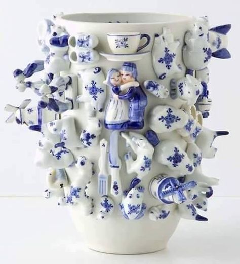 Deco Originale, Keramik Design, White Vase, Blue And White China, White China, Blue Vase, Blue China, Vase Design, Dutch Design