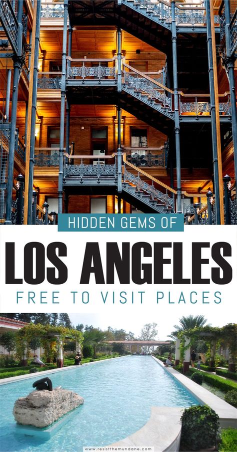 How to Visit FREE Hidden Gems in Los Angeles - Resist the Mundane Bradbury Building, Angeles Aesthetic, Los Angeles Travel Guide, Olvera Street, Aesthetic California, The Last Bookstore, Poppy Tattoo, Stretching For Beginners, Roll Sushi