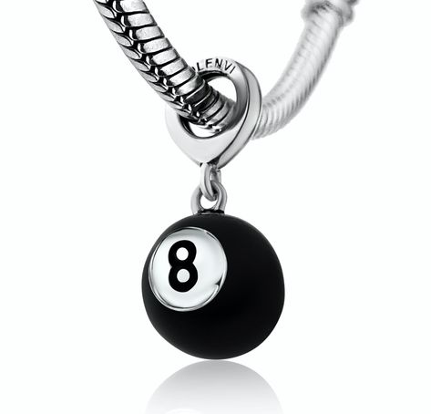 Magic 8 Ball, Pool Tables, Snake Chain Bracelets, Sterling Bracelets, Pandora Bracelet Charms, Chain Bracelets, 8 Ball, Fortune Teller, Pandora Bracelets