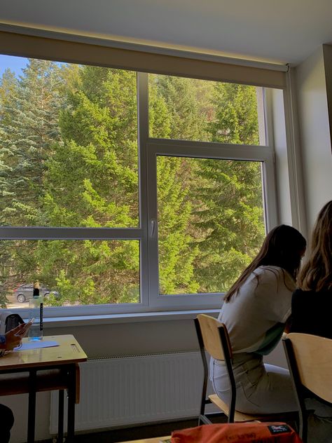 #school #fashion #recipe #aesthetic #spring #nature #beauty #window #green School In Summer Aesthetic, Spring College Aesthetic, Spring School Aesthetic, School Aesthetic Classroom, Mood Room, Winter Semester, School Mood, Happy Birthday Clip, Romanticising School