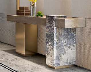 Sideboard Decor Dining Room, Marble Credenza, Trade Show Design, Sideboard Decor, Marble Furniture, Jw Marriott, Furniture Inspiration, Dining Room Design, Interior Inspo