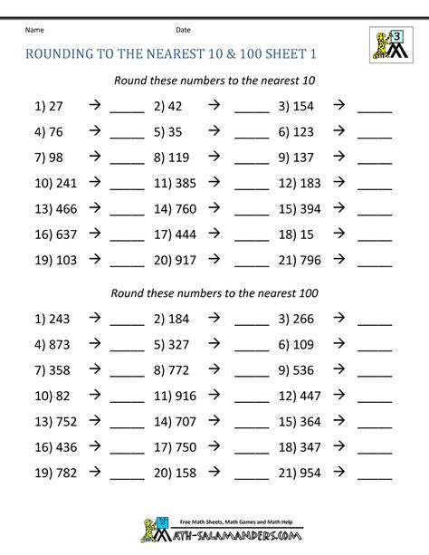 Whole Numbers Worksheets, Rounding Off Worksheets Grade 4, Rounding Worksheets 4th Grade, Round Off Worksheet, 5th Class Maths Worksheets, Rounding Numbers Worksheet, Thanksgiving Math Worksheets Free, Math Revision, Basic Math Worksheets