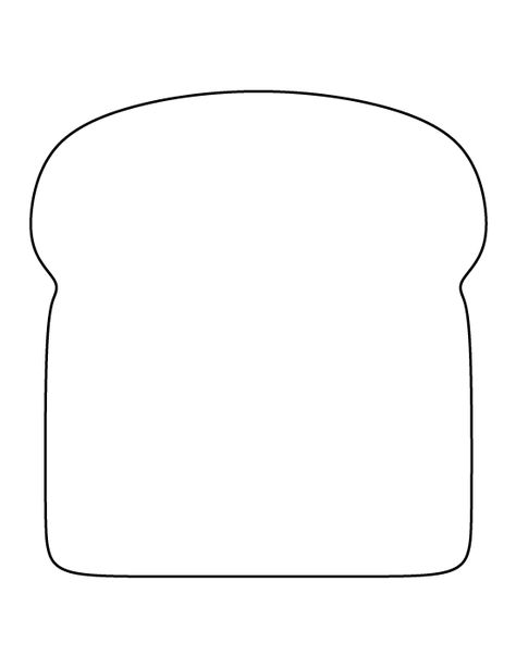 Bread pattern. Use the printable outline for crafts, creating stencils, scrapbooking, and more. Free PDF template to download and print at http://patternuniverse.com/download/bread-pattern/ Bread Template, Bread Pattern, Printable Outline, Coloring Crafts, Operation Game, Felt Food Diy, Felt Food Patterns, Food Template, Felt Play Food