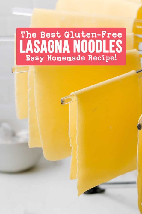 Lasagna Noodles Recipe, Lasagna From Scratch, Recipes With Lasagna Noodles, Gluten Free Pasta Dough, Gluten Free Lasagna Recipe, Homemade Gluten Free Pasta, Gluten Free Lasagna Noodles, The Best Lasagna, Kitchenaid Pasta