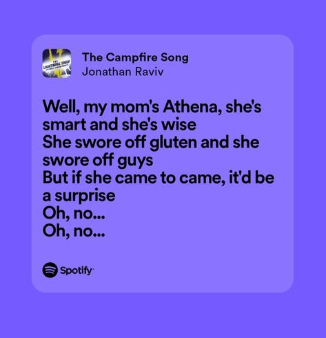 The Campfire Song Percy Jackson, Campfire Song, Percy Jackson Musical, Campfire Songs, The Lightning Thief, Atticus, Percy Jackson, Campfire, Musical