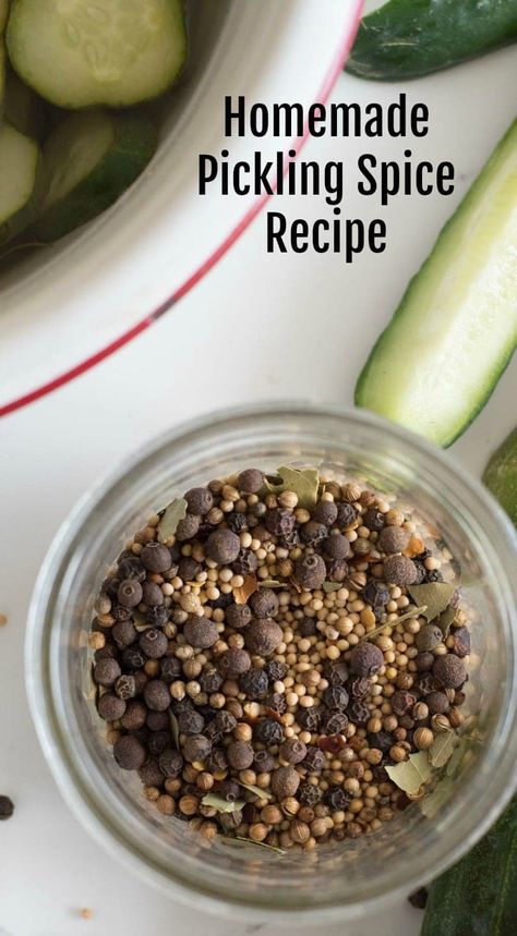 Easy Pickling Spice Recipe, Overnight Pickles, Pickling Spice Recipe, Homemade Pickling Spice, Canned Pickles, Pickled Vegetables Recipe, Spice Mix Recipes, Refrigerator Pickles, Pickling Spice