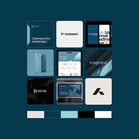 Concrete Branding, Graphic Design Mood Board, Design Agency Branding, Brand Direction, Ads Agency, Brand Boards, Pantone Color Chart, Uiux Design, Branding Inspo