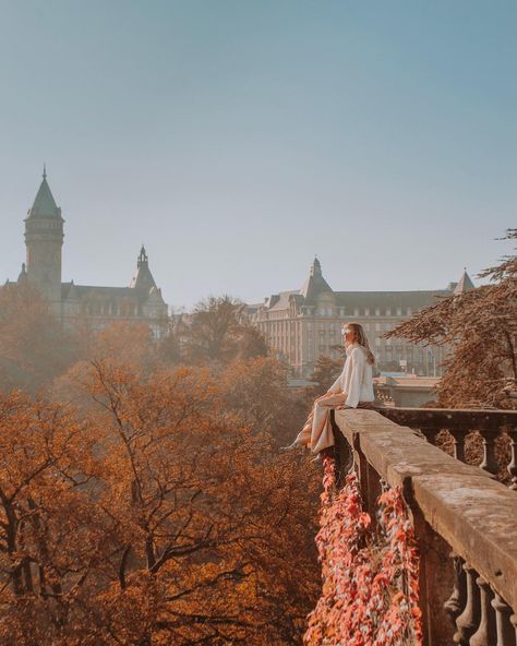 Luxembourg City, Luxembourg  (Instagram : @sammcclendon) Fall Destinations, European Bucket List, Luxembourg City, Ig Pics, Visit France, Pedestrian Bridge, Palm Beach Florida, Instagrammable Places, European Countries