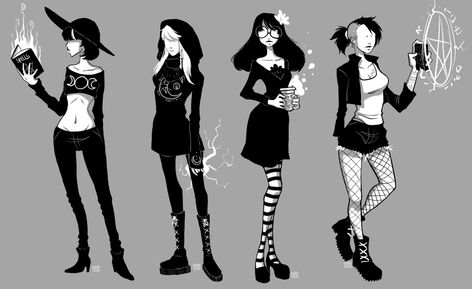 Modern Witch Outfit, Character Design Cartoon, Witch Fashion, Modern Witch, Witch Outfit, Dress Drawing, Witch Aesthetic, Witch Art, Witchy Woman