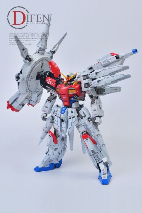 MODELER: difen  MODEL TITLE: MG 1/100 LN-ZGMF-X13A Nix Providence  MODIFICATION TYPE: kit bash,  KITS USED: DA 1/100 Providence Gundam, 1/10... Providence Gundam, Gundam Toys, Gundam Custom Build, Cool Robots, Gundam Seed, Gunpla Custom, Custom Gundam, Gundam Art, Custom Action Figures