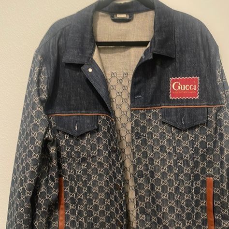 Gucci denim jacket Gucci Denim Jacket, Gucci Denim, Cool Outfits For Men, Military Jacket, Palace, Cool Outfits, Denim Jacket, Ralph Lauren, Gucci