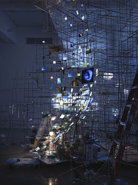 sarah see Sarah Sze, Digital Projection, Weird Images, Venice Biennale, Video Projection, Under Stairs, Dark Room, Painting Supplies, Artist Studio