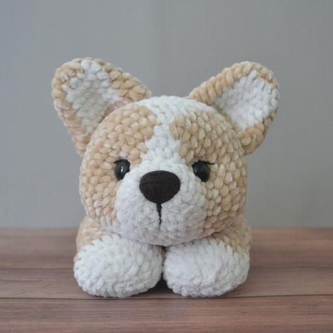 Crochet Corgi Dog Pattern: Little Biscuit Amigurumi Puppy - Etsy Australia Crocheted Corgi Pattern, Corgi Dog Crochet Pattern, Crochet Projects Animals, Crochet Corgi Pattern Free, Corgi Crochet Pattern Free, Crochet Puppy Pattern Free, Crochet Patterns Dog, Crochet Amigurumi Ideas, Croshay Ideas