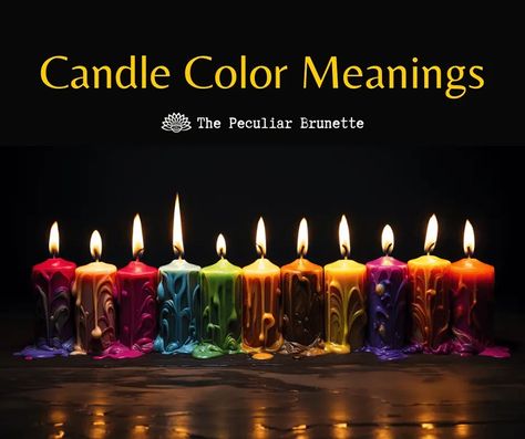 Candle Color Meanings: The Best Spiritual Secret in Witchcraft - thepeculiarbrunette.com Orange Candle Magic, Candle Color Meanings Magic, Candle Meanings, Letting Go Of Past, Candle Colors, Candle Meaning, Candle Color Meanings, Brown Candles, Purple Candles