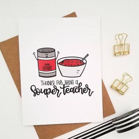 Teacher Appreciation Card Ideas Diy, Diy Cards For Teachers, Greeting Cards For Teachers, Farewell Cards, Teacher Appreciation Cards, Super Teacher, Fun Cards, School Organization Notes, Teacher Cards