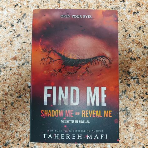 It's a new book by Tahereh Mafi! Reveal Me brings readers back to the Shatter Me world one last time before the final novel installment. Shadow Me Tahereh Mafi, Reveal Me Tahereh Mafi, Mini Book Covers Shatter Me, Find Me Book, Believe Me Book Tahereh Mafi, Shatter Me Series Book Covers, Shatter Me Novellas, Tahereh Mafi, Shatter Me