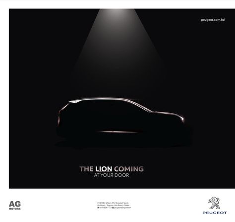 Peugeot car Creative Ads on Behance Car Ads Design Creative Advertising, Car Creative Ads, Car Advertising Design Ideas, Car Ads Creative Advertising, Creative Car Ads Design, Car Teaser Ads, Car Ads Poster, Car Poster Advertising, Car Launch