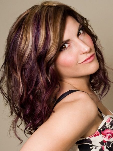 ideas of highlights for dark hair Purple Blonde Hair, Highlights For Dark Brown Hair, Dark Hair With Highlights, Hair Styles 2014, Blonde Hair With Highlights, Hair Color Highlights, Brown Blonde Hair, Brown Hair With Highlights, Medium Hair Cuts