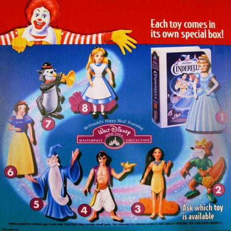 disneyprint: “Walt Disney Home Video Masterpiece Collection Happy Meal, 1996 ” 90s Kids Remember, Vintage Toys 80s, Rat Zodiac, Disney Vhs Tapes, 90's Toys, Childhood Memories 90s, 90s Disney, Mc Donald, Mcdonalds Toys