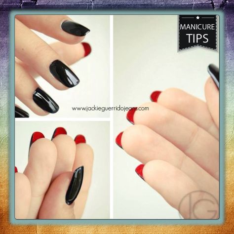 Red inside, Black outside Nails Louboutin Nails, Red Bottom Nails, Red Stiletto Nails, Nail Stickers Designs, Black Stiletto Nails, Themed Nails, Water Color Nails, Star Nail Art, Gel Nails At Home