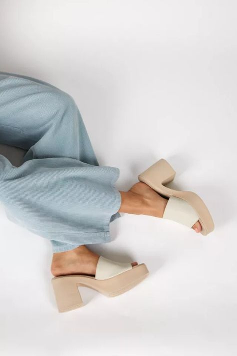 Intentionally Blank Mary Leather Mule Heel | Urban Outfitters Mule Heel, Intentionally Blank, Leather Mules, And Sign, Mule, Heeled Mules, Muse, Urban Outfitters, In Store