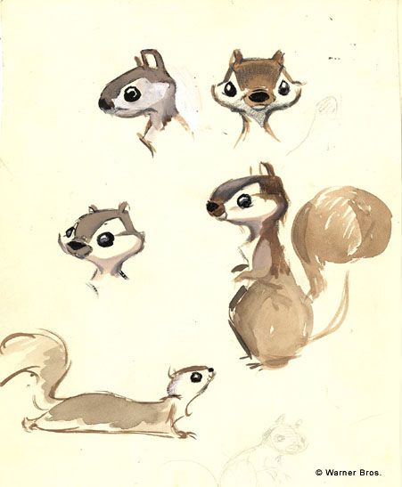 The amazing Chuck Jones I CHARACTER DESIGN REFERENCES | Find more at https://www.facebook.com/CharacterDesign Animal Design Illustration, Chuck Jones, Character Model, Model Sheet, Hiccup, Character Design References, Squirrels, Creature Design, Animal Illustration