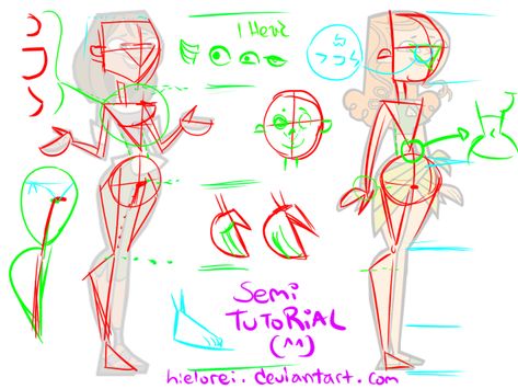 TDI Style - Girl TIPS by hielorei.deviantart.com on @DeviantArt Artstyle Reference, Body Female, Human Body Drawing, Tutorial Drawing, Art Style Challenge, Drawing Things, Body Reference Drawing, Drama Total, Big 5