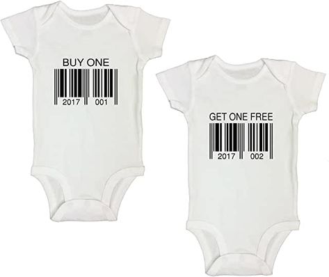 Twin Onesies Funny, Girl Onsies, Twin Baby Clothes, Twin Humor, Twin Onesies, Twin Baby Gifts, Twin Baby Boys, Boy Girl Twins