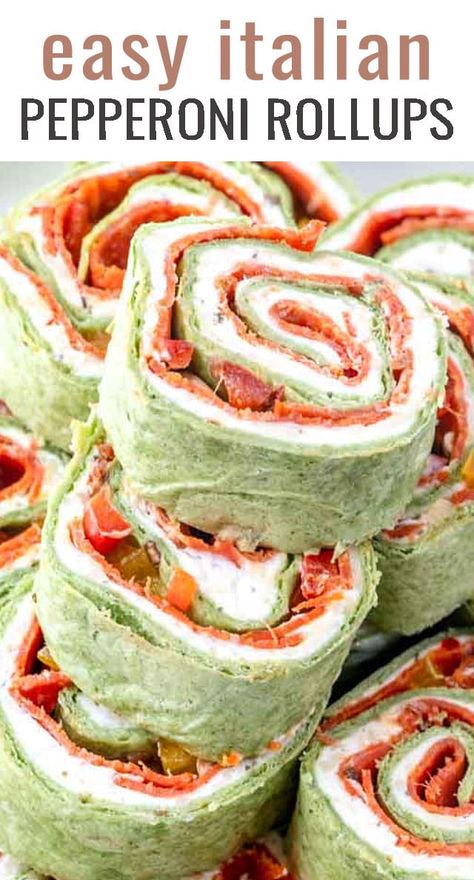 Pepperoni Roll Ups, Pepperoni Roll, Garlic Cream Cheese, Pepperoni Rolls, Cheese All, Tortilla Rolls, Roll Ups Recipes, Roll Ups Tortilla, Pinwheel Recipes