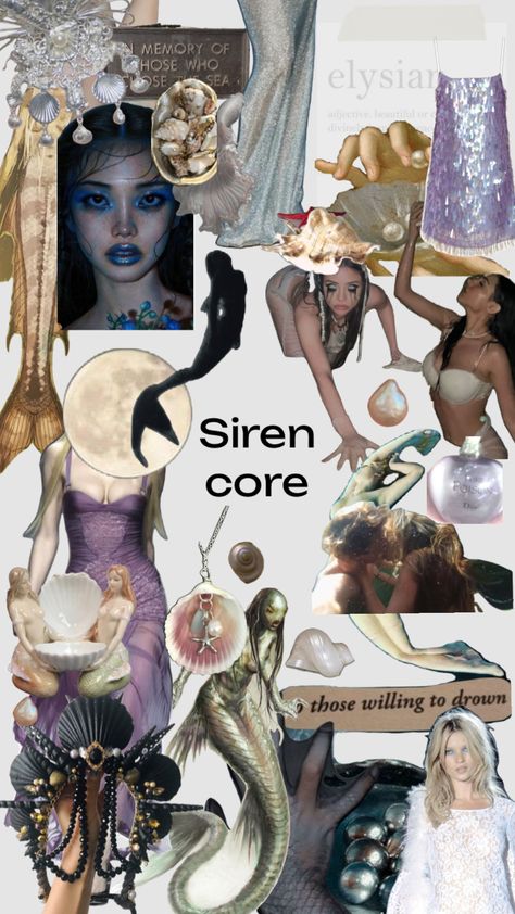 #siren #sirencore #wallpaper #beachy #ocean #aesthedic #sirenaesthedic #cute Siren Bathing Suit, Plus Size Siren Costume, Dark Mermaid Fashion, Siren Style Aesthetic, Sea Siren Aesthetic, Siren Aesthetic Costume, Siren Diy Costume, Mermaid Cosplay Sirens, Dark Siren Costume Ideas