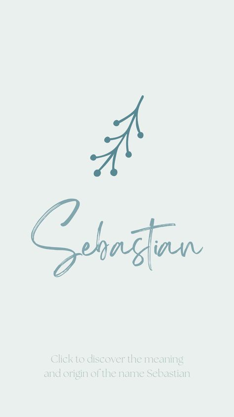 Discover the meaning and origin of the name Sebastian. Sebastian Name Tattoo, Sebastian Name, Uncommon Baby Boy Names, Short Names, Popular Baby Names, Name Pictures, Rick Y Morty, Cute Baby Names, Name Wallpaper