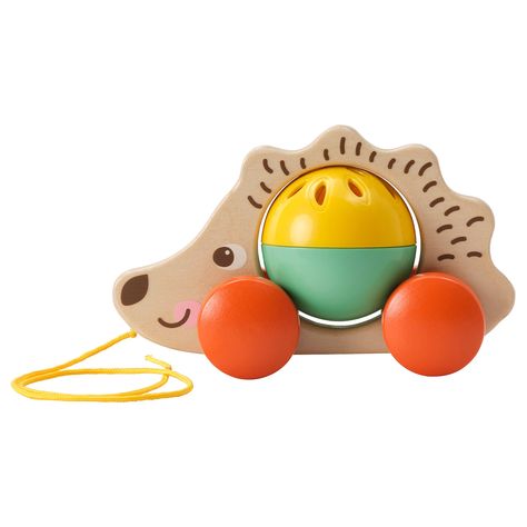 UPPSTÅ Pull toy, hedgehog/multicolor A cute hedgehog to pull around is fun. The benefit is that play trains fine motor skills, logical thinking and hand-eye coordination. To play is to learn for life. The wooden construction is suitable for children who like to lift, throw, push and pull the toy. Family Chiropractic, Ikea Kids, Cute Hedgehog, Logical Thinking, Birthday List, Gross Motor Skills, Children's Toys, Pull Toy, Rattles