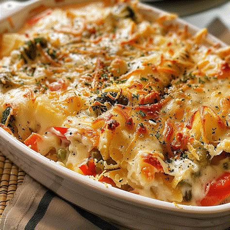 Casseroles With Vegetables, Casserole Recipe Healthy, Swiss Cheese Recipes, Vegetable Casseroles, Vegetable Casserole Recipes, Fried Recipes, Vegetarian Casserole, Dinner Delicious, Vegetable Medley