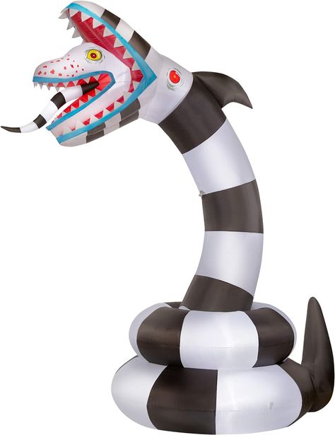 Spirit Halloween Beetlejuice Sandworm Inflatable Decoration | Officially Licensed | 9.8 Feet | Halloween Décor | Horror Décor | Blow-Up Prop Sand Worm, Halloween Beetlejuice, White Worms, Halloween Animated, Beetlejuice Sandworm, Beetlejuice Halloween, Outdoor Inflatables, Halloween Prop, Horror Decor