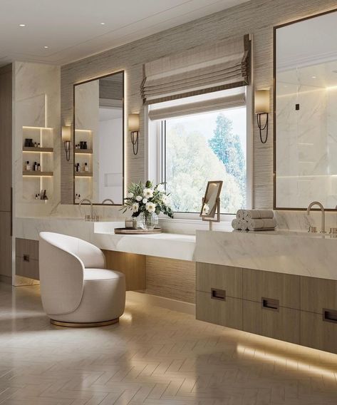 Luxury Bathroom Ideas Master Suite, Shower Bathroom Ideas, Master Bathrooms Luxury, Room Ideas Bathroom, Luxury Bathroom Ideas, Modern Master Bath, Bathrooms Luxury, Luxury Bathroom Master Baths, Modern Bathroom Remodel